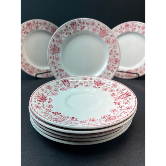 Set of Vintage Windsor Ware by Johnson Brothers Indies Pink/Red Mixed Pieces - Picture 4 of 8